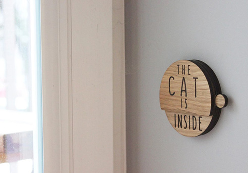 Cat Reminder Sign