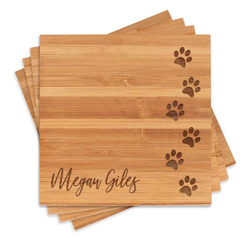 Custom Paw Print Coasters