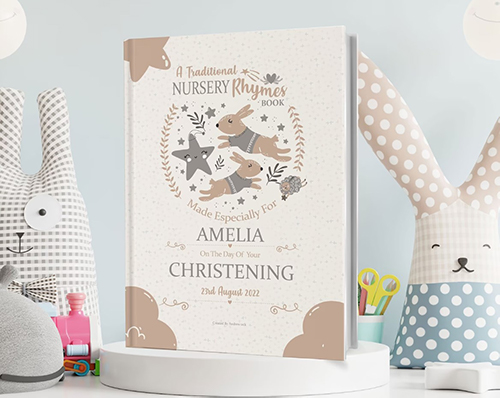 Personalized Christening Nursery Rhyme Book