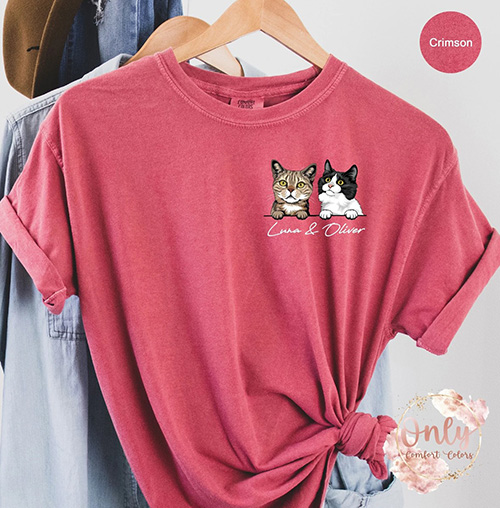 Personalized Cat Face Shirts