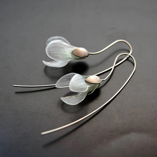 earth day gifts - Eco-Friendly Snowdrop Earrings - earth day gifts