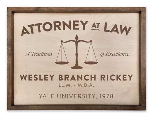 law school graduation gifts - Engraved Pacific Crest Sign