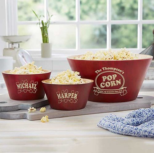 Personalized Family Popcorn Bowls