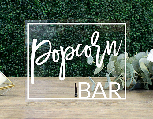 Popcorn Bar Sign