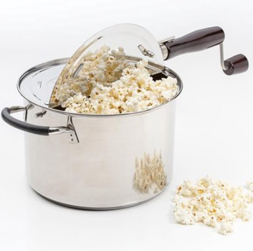 popcorn lover gifts - Stainless Steel Stovetop Popcorn Popper