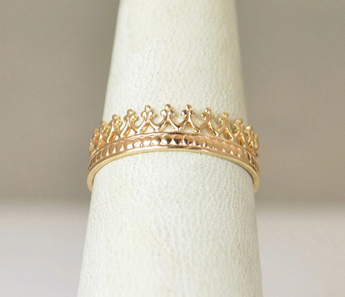 Gold Crown Princess Ring