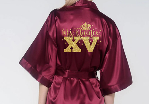 Mis Quince Satin Robe