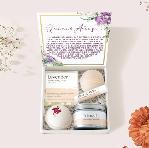 Quinceañera gifts - Sweet 15 Bath Gift Set