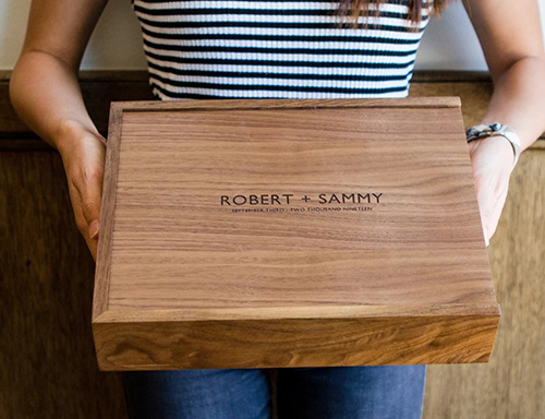 walnut wood keepsake box