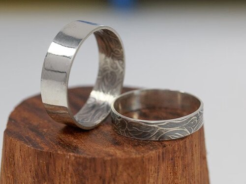4th anniversary gifts-Sterling silver bands