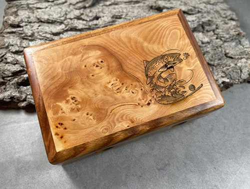 Engraved Fly Fishing Gear Box - gifts for boat owners