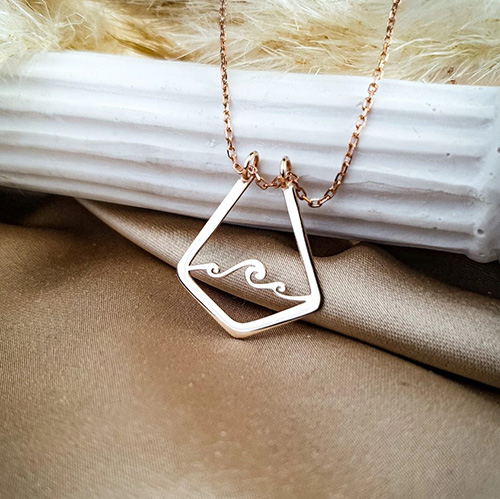 Waves Ring Holder Necklace - gifts for boat owners