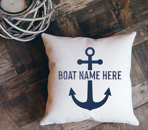 Custom Boat Pillows - gifts for boat owners
