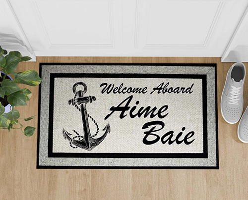 Welcome Aboard Personalized Welcome Mat