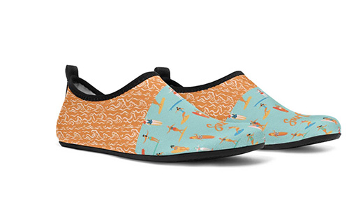 Surfs Up Aqua Barefoot Shoes - surfing gift ideas