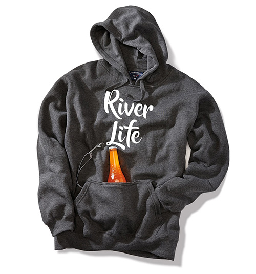 River Life Beer Holding Hoodie - gifts for boat owners