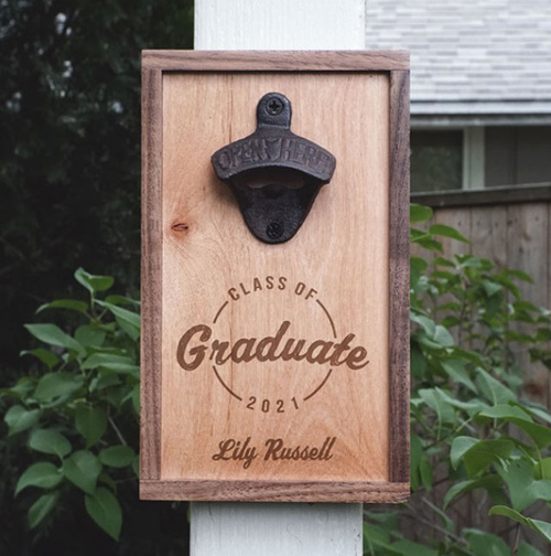 boyfriend graduation gift - Personalized Graduation Bottle Opener