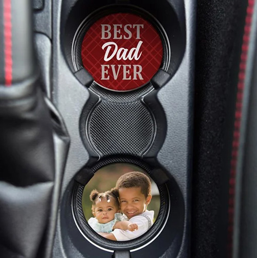 Personalized Photo Car Coasters  - father's day gifts for new dads