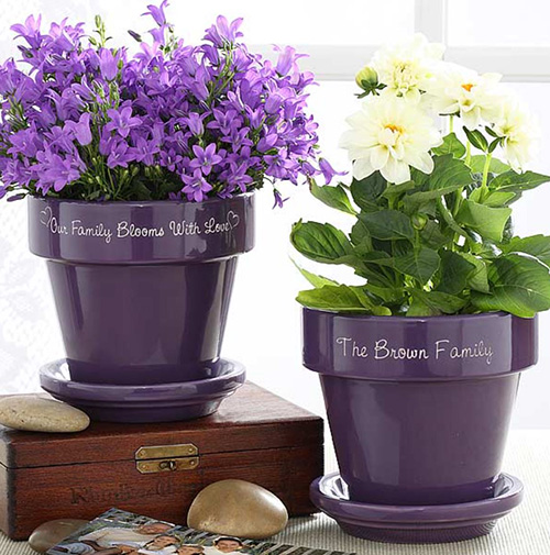 mother's day gifts for girlfriends - Our Family Blooms Custom Pot