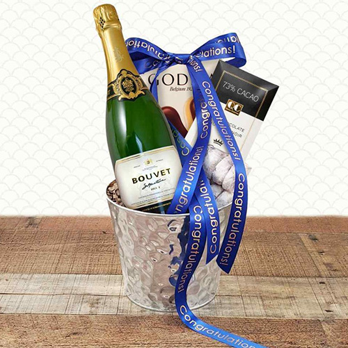 Celebration Champagne Gift Basket  - father's day gifts for new dads