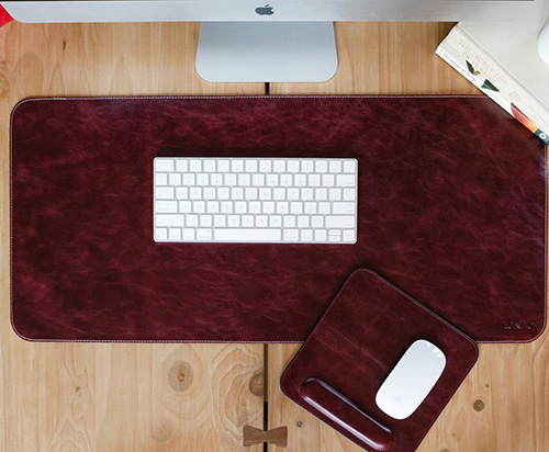 Personalized Large Leather Mouse Pad