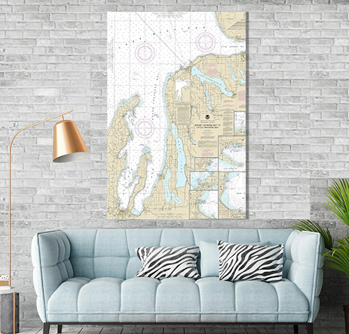 Custom Nautical Map- gifts for boat owners