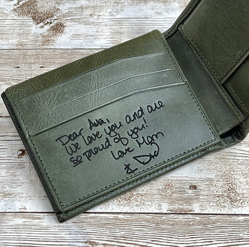 Handwritten Leather Wallet