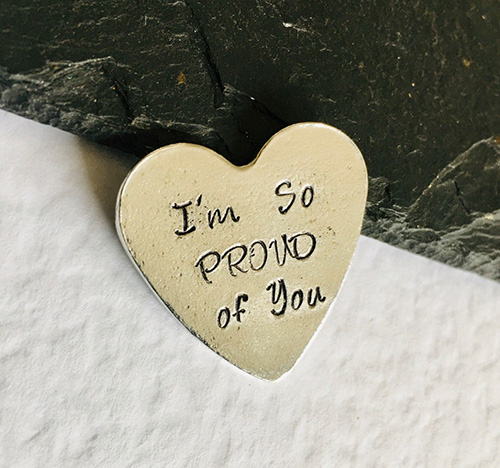 I Am So Proud of You Heart Token - boyfriend graduation gift