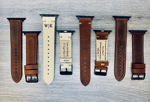 boyfriend graduation gift - Personalized Leather Watch Band