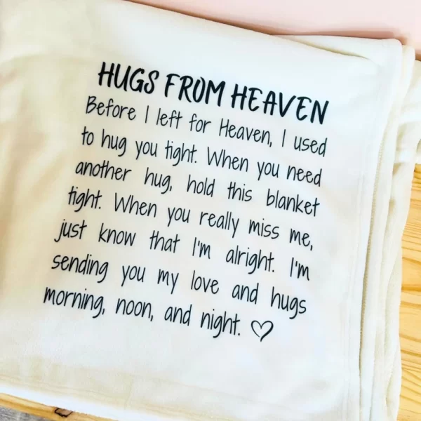 Sympathy Gifts for Parents - Hugs From Heaven Throw