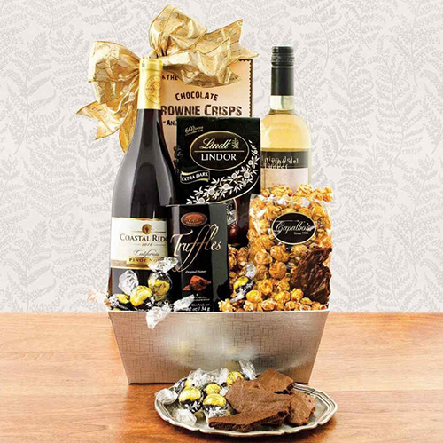boyfriend graduation gift - Celebration Wine Gift Basket