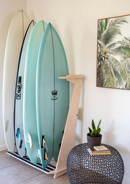 Freestanding Surfboard Rack- surfing gift ideas