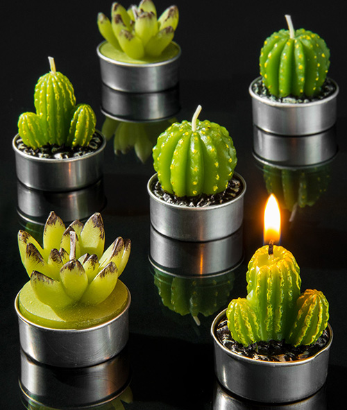 Cactus Tealight Candles