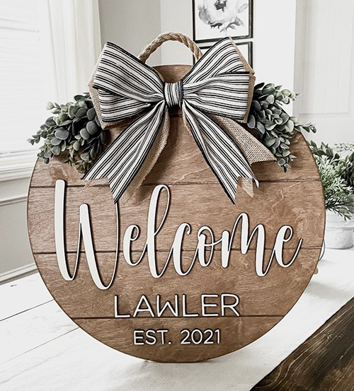 Personalized Front Door Decor