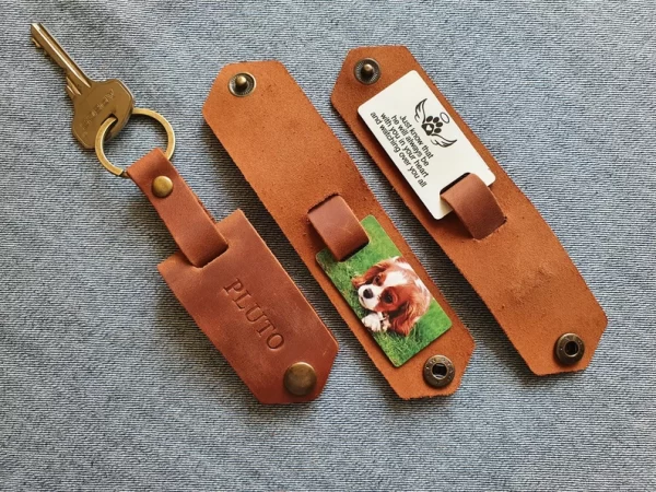 loss of dog gifts - leather keychain