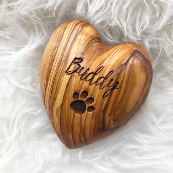 loss of dog gifts - Puffed wooden heart