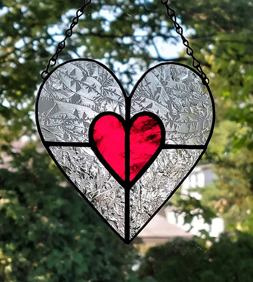 Red Heart Sun Catcher