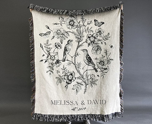 Woven Cotton Throw Blanket- one month anniversary gifts for her