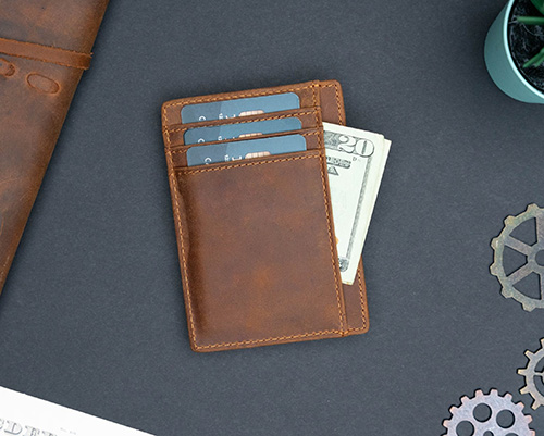 one month anniversary gifts for him - Personalized Slim Wallet
