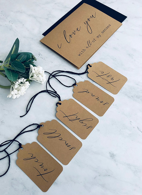 5 Senses Gift Tags, Cards & Ideas Gift for Boyfriend, Girlfriend, Husband  or Wife Valentine's Gift Birthday Gift Anniversary Gift - Etsy