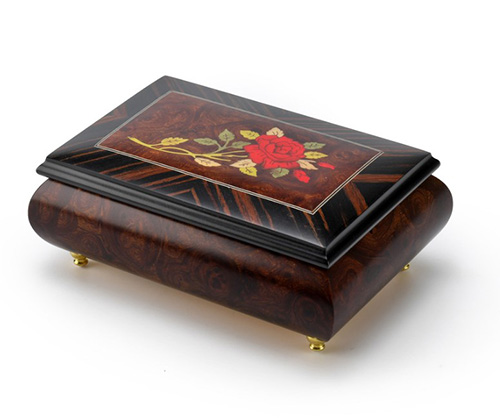 Red Rose Musical Jewelry Box