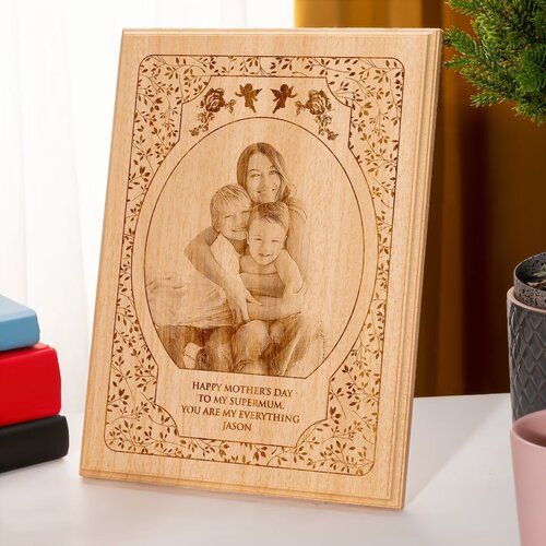 gifts for the woman who wants nothing - wooden portrait