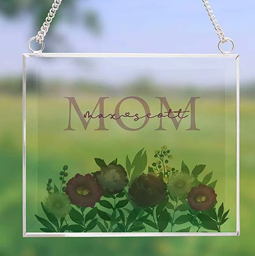Keepsake Floral Suncatcher - 50th birthday gift ideas for mom