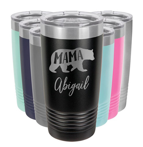 Mama Bear Tumbler - 50th birthday gift ideas for mom