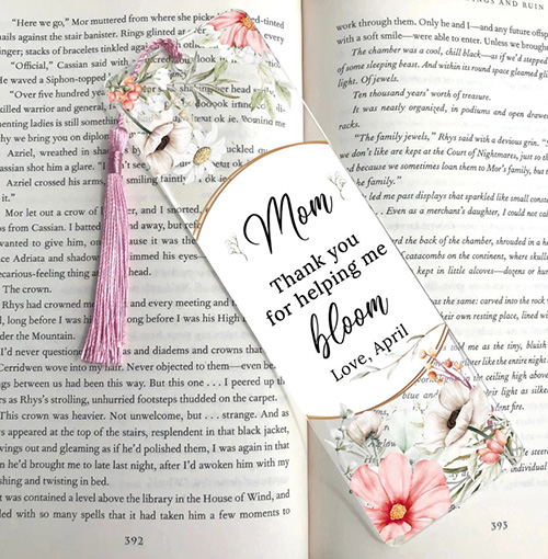 Personalized Bookmark - 50th birthday gift ideas for mom