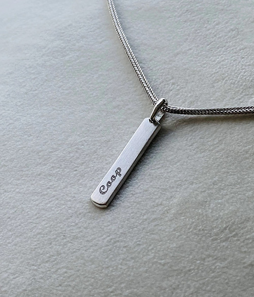50th birthday gifts for dad - Engraved Bar Necklace