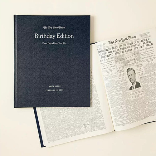 New York Times Custom Birthday Book