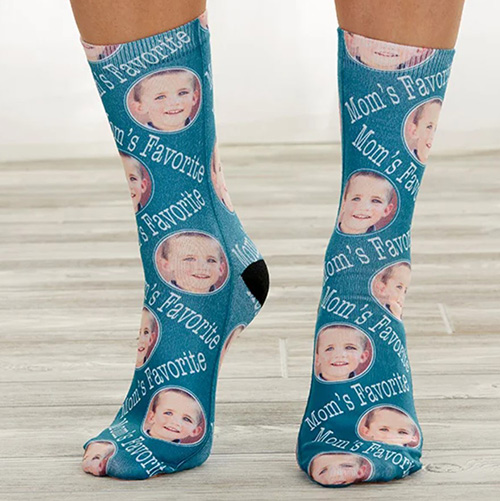 Cute Photo Socks - 50th birthday gift ideas for mom