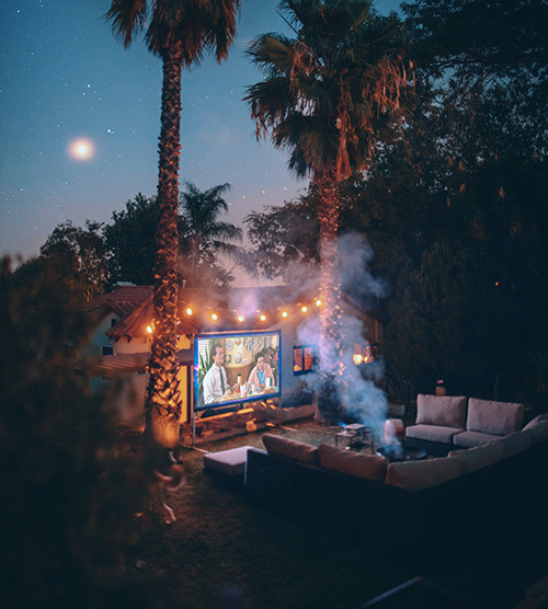 Outdoor Binge Night - backyard date ideas