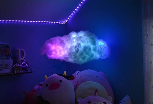 gifts for weather lovers - LED Floating Cloud Light